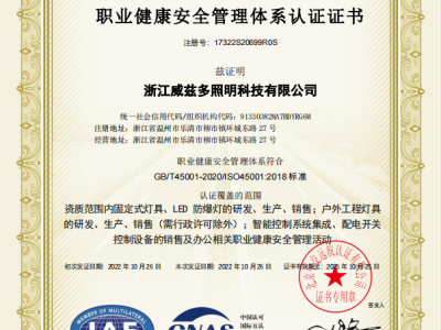 职业健康安全管理体系